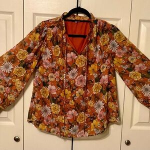 Floral Chiffon Blouse - Multicolor